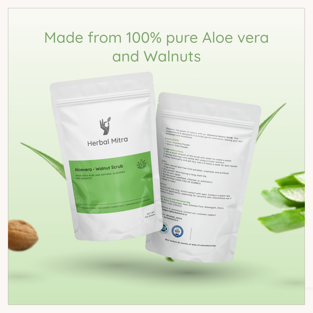 Aloevera Face Scrub | Deep Cleansing, Anti Aging Properties,Enriched With Vitamin E